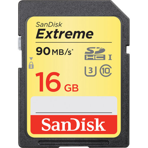 SanDisk Extreme SDHC 16GB 90MB/s Memory Card