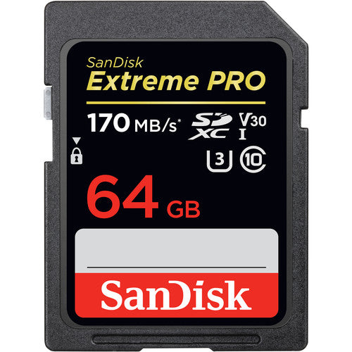 SanDisk Extreme Pro 170MB/s 64GB SDXC UHS-I Memory Card