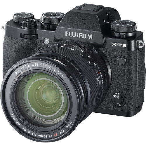 Fujifilm X-T3 Mirrorless Digital Camera + XF 16-80mm f/4 R OIS WR Lens - Black