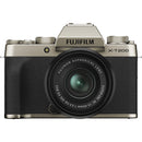 Fujifilm X-T200 Mirrorless Digital Camera + XC 15-45mm f/3.5-5.6 OIS PZ Lens - Champagne Gold