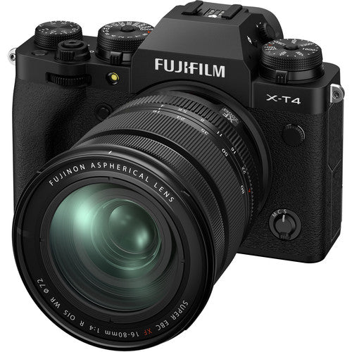 Fujifilm X-T4 Mirrorless Digital Camera + XF 16-80mm f/4 R OIS WR Lens - Black