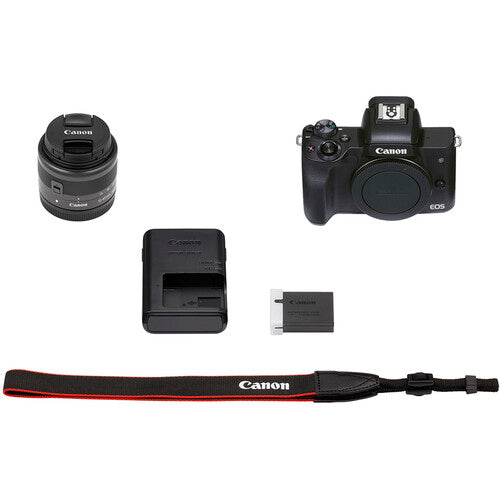 Canon EOS M50 Mark II Mirrorless Digital Camera + 15-45mm Lens - Black