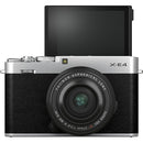Fujifilm X-E4 Mirrorless Digital Camera + XF 27mm f/2.8 R WR Lens - Silver