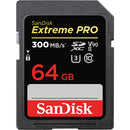SanDisk Extreme Pro 300MB/s 64GB SDXC UHS-II Memory Card