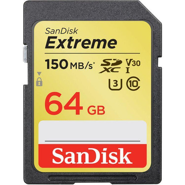 Accessories - SanDisk Extreme SDXC 64GB 150MB/s UHS-I Memory Card